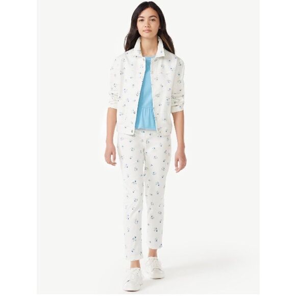 Girls Floral Print Snap Down Barn Jacket Shirt Top Size M 7/8 - Picture 6 of 7